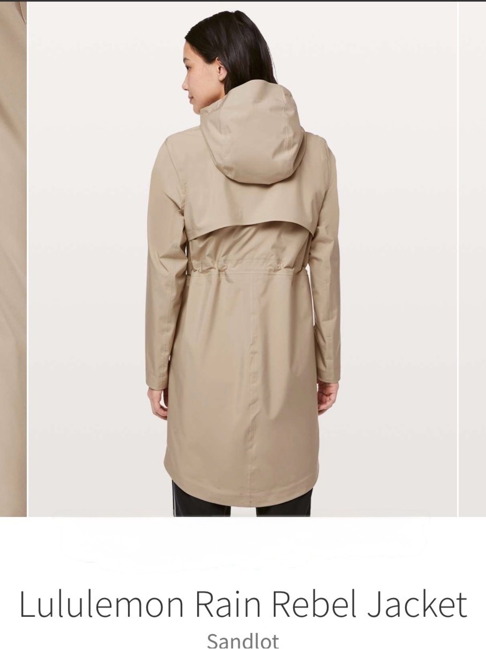 lululemon athletica Hooded Waterproof Coat - Sandlot Beige - Picture 3 of 5